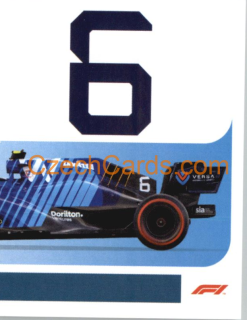 Williams Nicholas Latifi 2/2 2021 Topps Formula 1 sticker #216